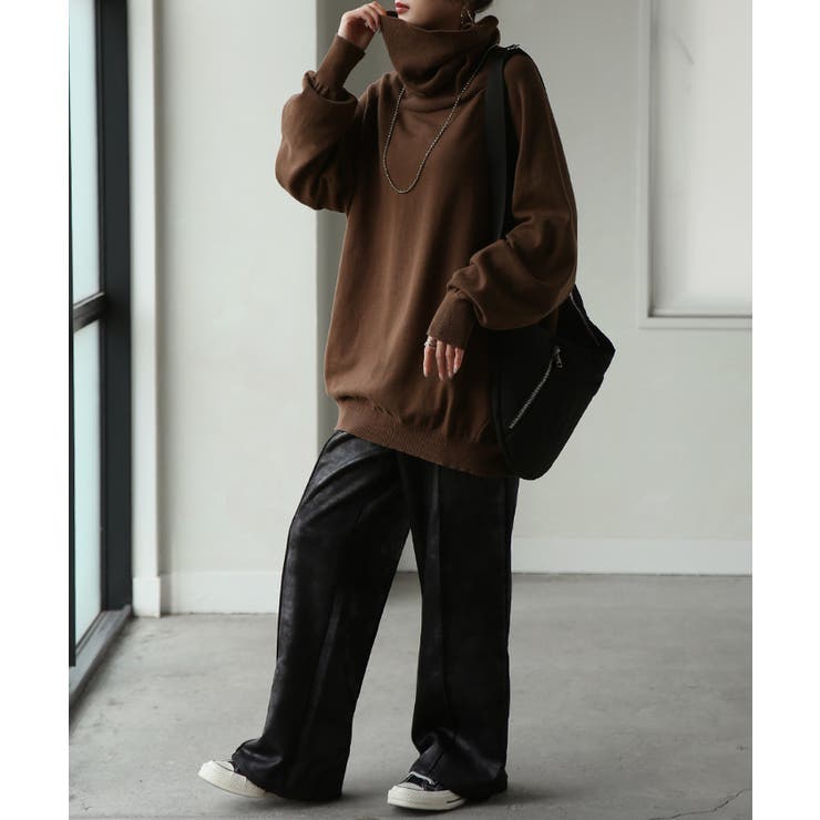 ブラウン | ニット ロング 綿100％ | HUG.U