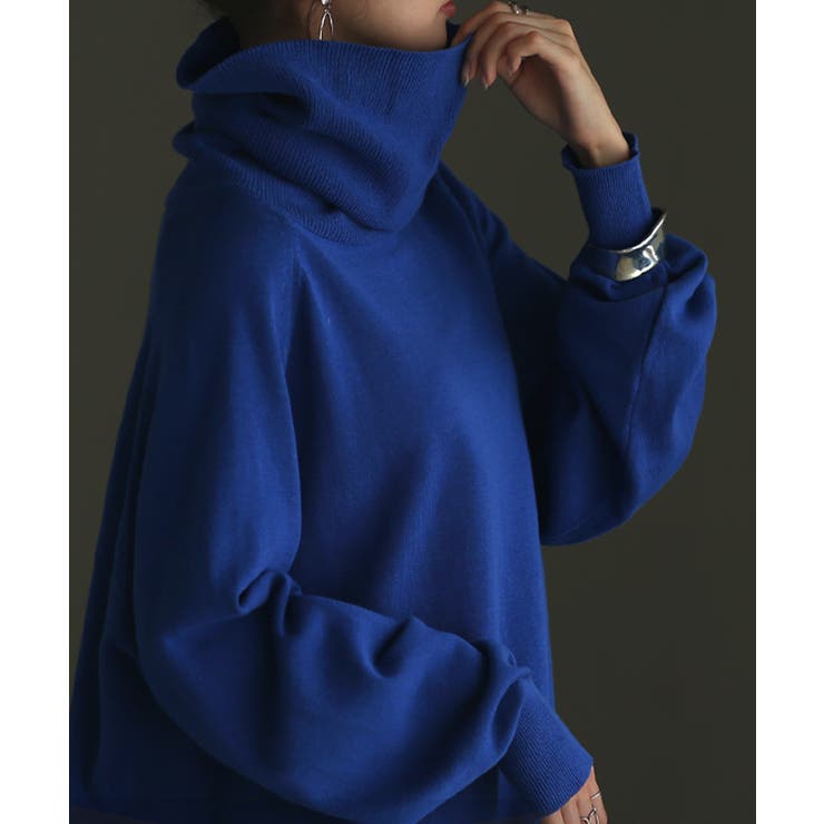 ロイヤルブルー | ニット ロング 綿100％ | HUG.U