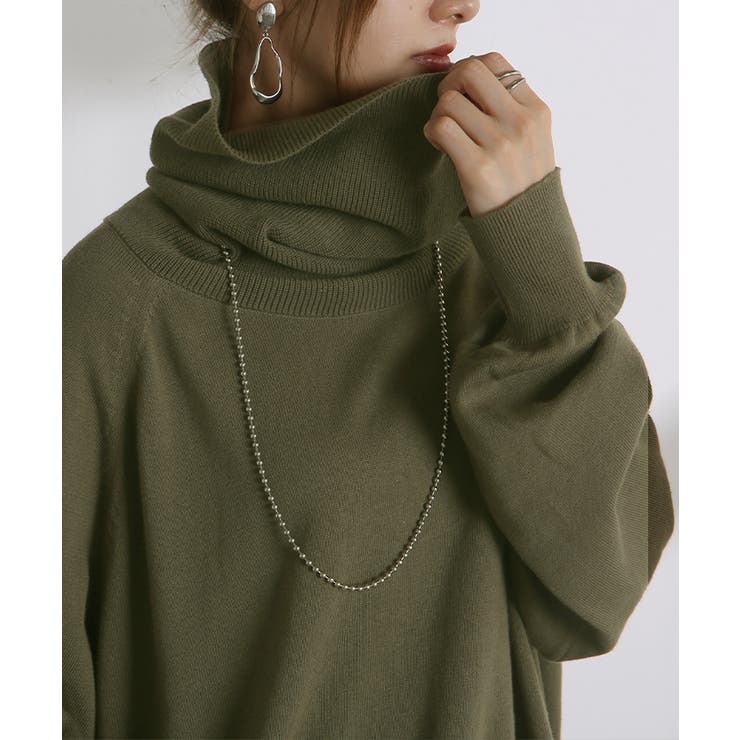 オリーブ | ニット ロング 綿100％ | HUG.U