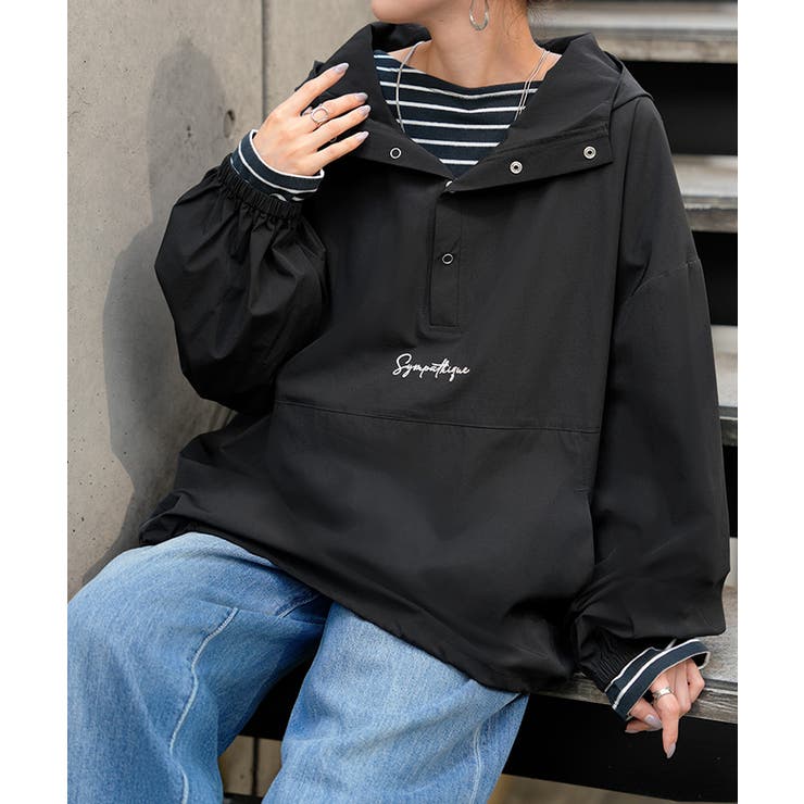 パーカー ナイロン 刺繍 | HUG.U | 詳細画像13 