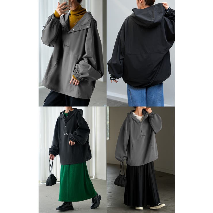 パーカー ナイロン 刺繍[品番：HHHW0005181]｜HUG.U（ハグユー