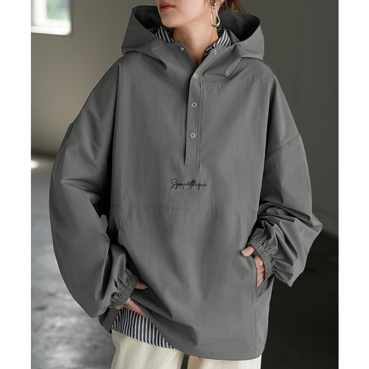 パーカー ナイロン 刺繍 | HUG.U | 詳細画像5 