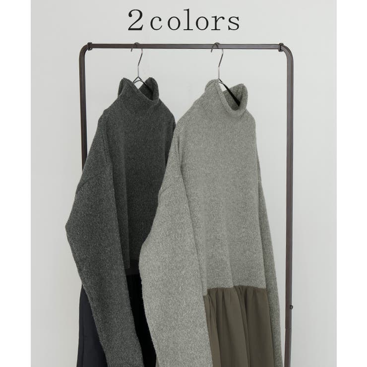 ワンピース ニット ドッキング | HUG.U | 詳細画像10 