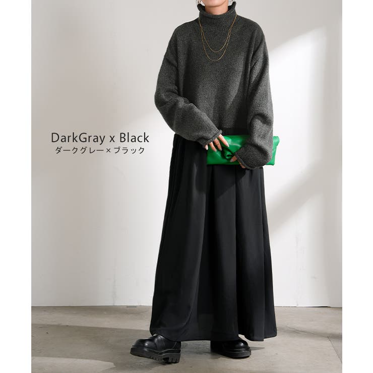 ワンピース ニット ドッキング | HUG.U | 詳細画像12 