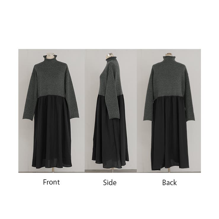 ワンピース ニット ドッキング | HUG.U | 詳細画像22 