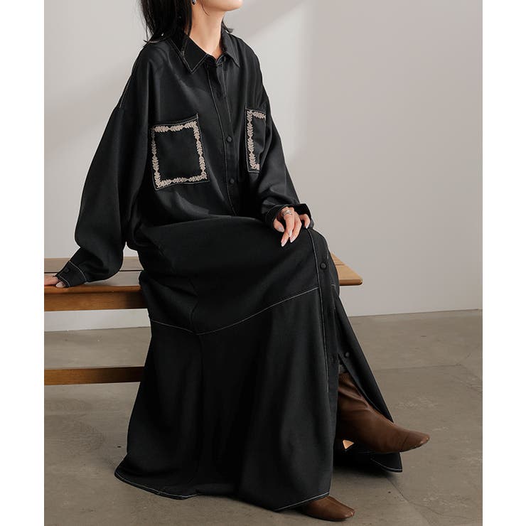 ワンピース シャツ 長袖 | HUG.U | 詳細画像15 