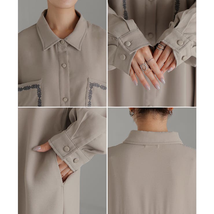 ワンピース シャツ 長袖 | HUG.U | 詳細画像22 