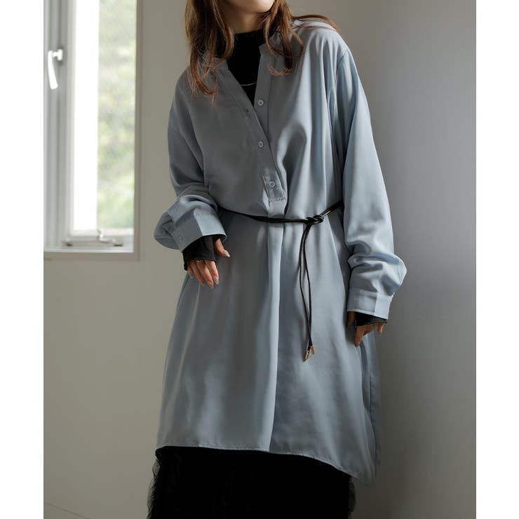 サックスブルー | ワンピース シャツ チュニック | HUG.U