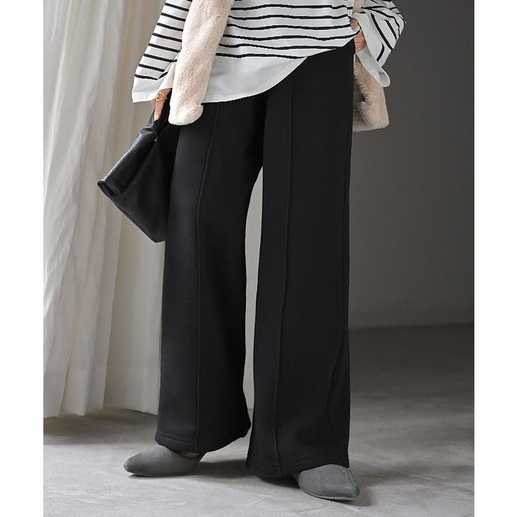 ブラック | パンツ 裏シャギー ストレート | HUG.U