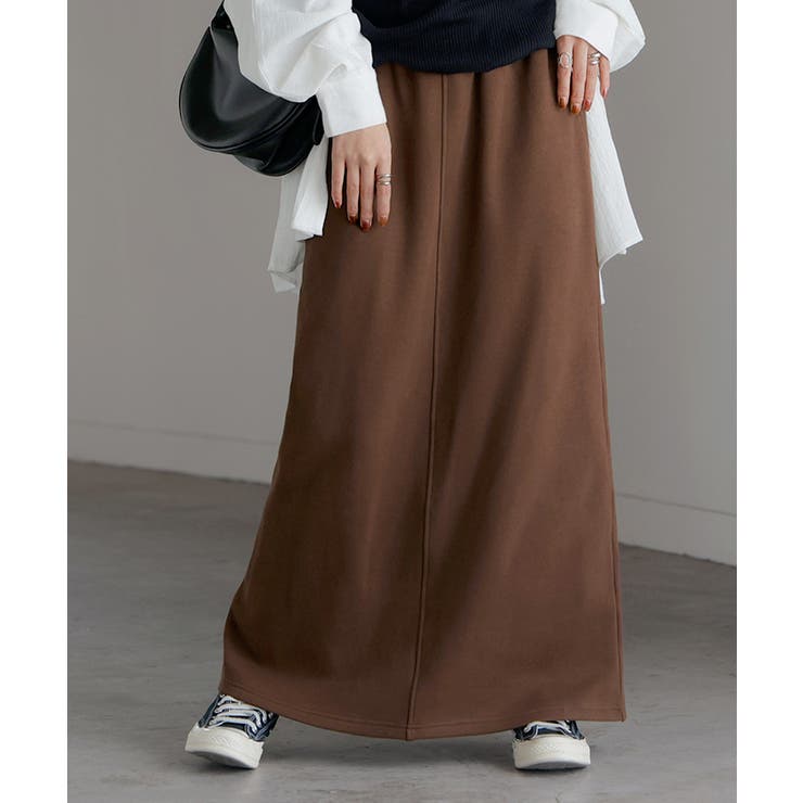 ブラウン | スカート ロング 裏シャギー | HUG.U