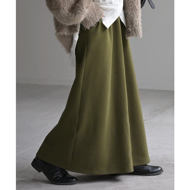 カーキ | スカート ロング 裏シャギー | HUG.U