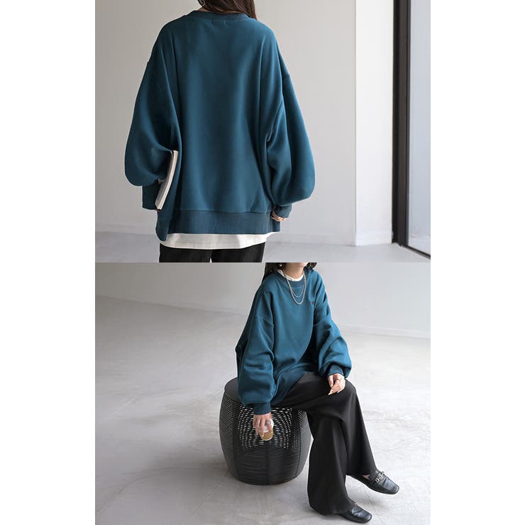 スウェット 裏シャギー 刺繍 | HUG.U | 詳細画像13 