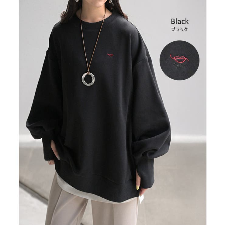 スウェット 裏シャギー 刺繍 | HUG.U | 詳細画像18 