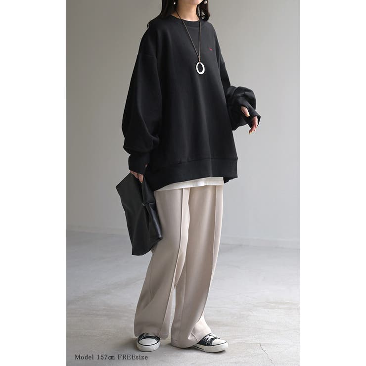 スウェット 裏シャギー 刺繍 | HUG.U | 詳細画像3 