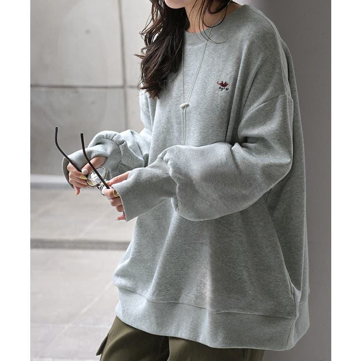 スウェット 裏シャギー 刺繍 | HUG.U | 詳細画像5 