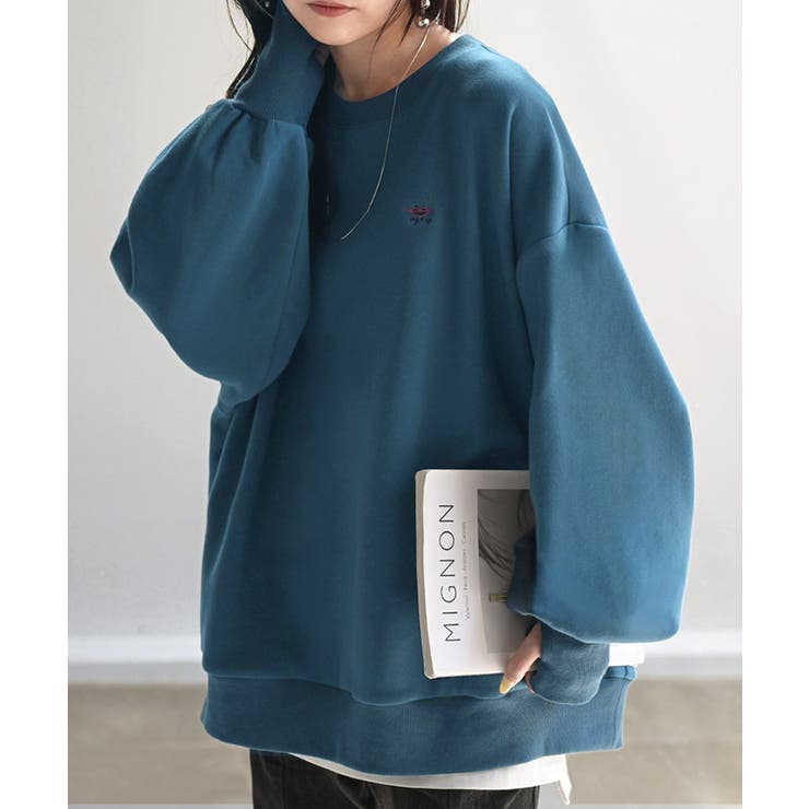 アーバンブルー | スウェット 裏シャギー 刺繍 | HUG.U