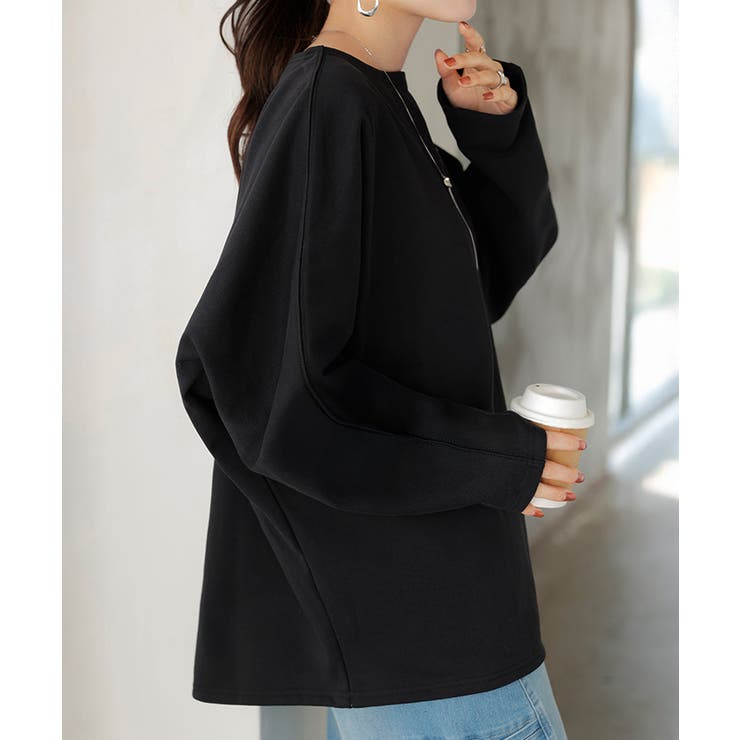 ブラック | カットソー ロンT 裏 | HUG.U