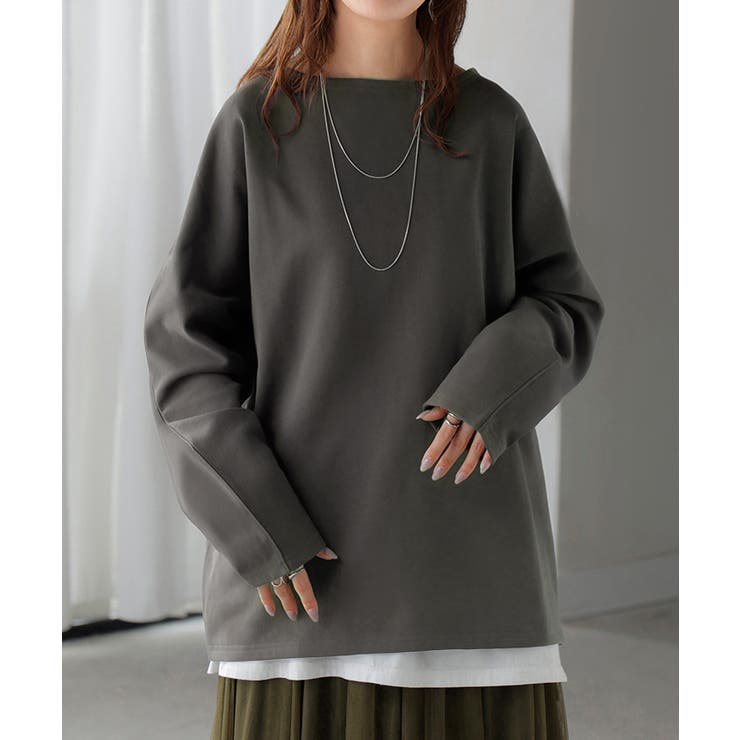 ダークグレー | カットソー ロンT 裏 | HUG.U