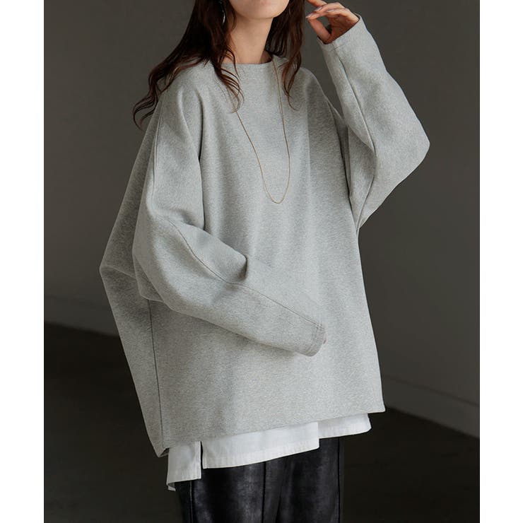 メランジグレー | カットソー ロンT 裏 | HUG.U