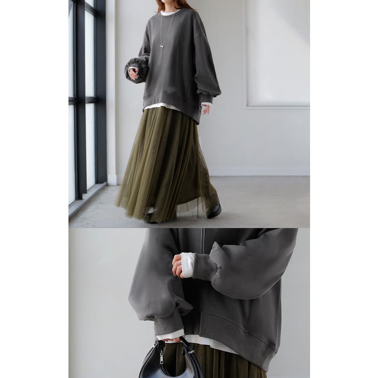 スウェット ロング ボリュームスリーブ | HUG.U | 詳細画像23 