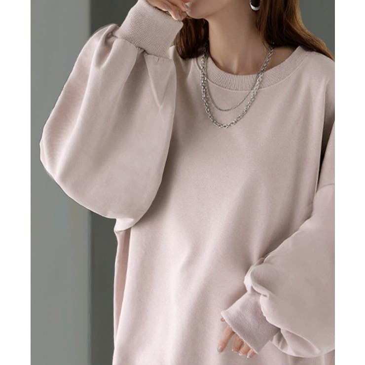 ラベンダーピンク | スウェット ロング ボリュームスリーブ | HUG.U