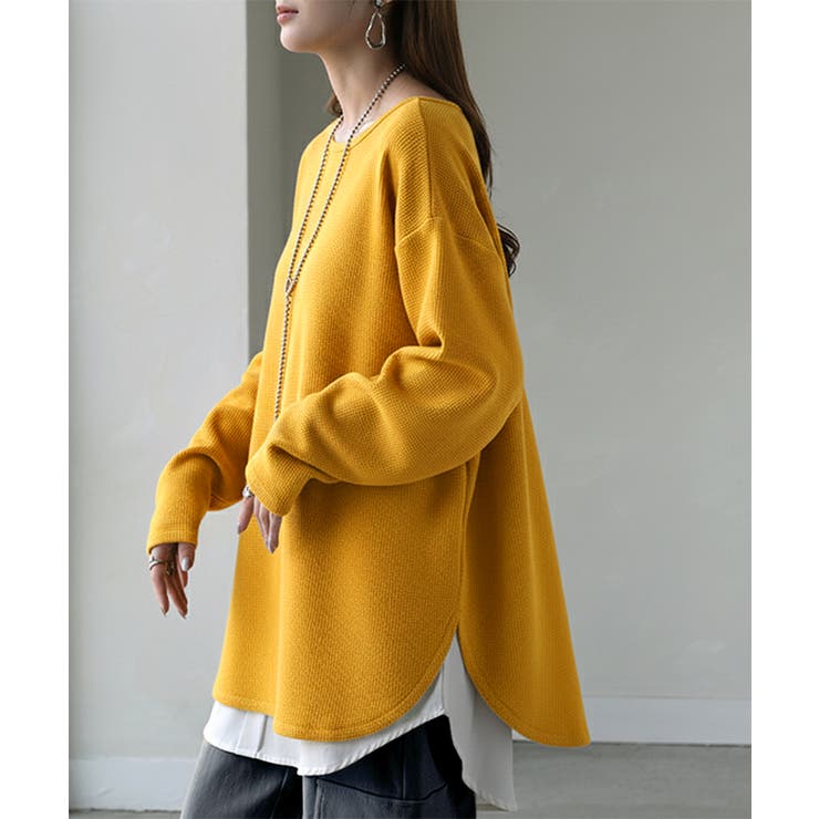 イエロー | カットソー ロンT ワッフル | HUG.U