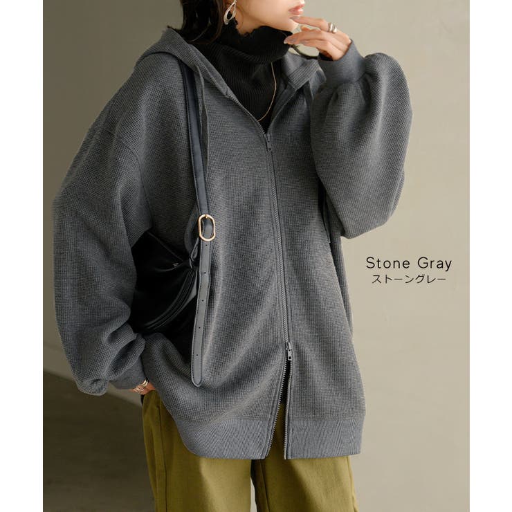 パーカー スウェット ワッフル | HUG.U | 詳細画像13 