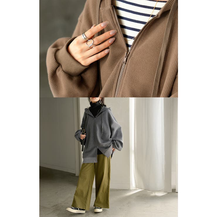 パーカー スウェット ワッフル | HUG.U | 詳細画像19 