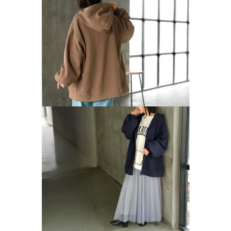 パーカー スウェット ワッフル | HUG.U | 詳細画像5 