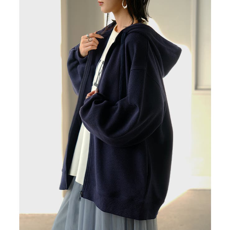 ダークネイビー | パーカー スウェット ワッフル | HUG.U