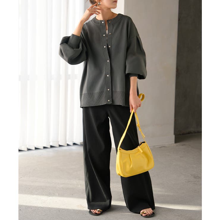 グレー | カーディガン スポンジニット 軽量 | HUG.U