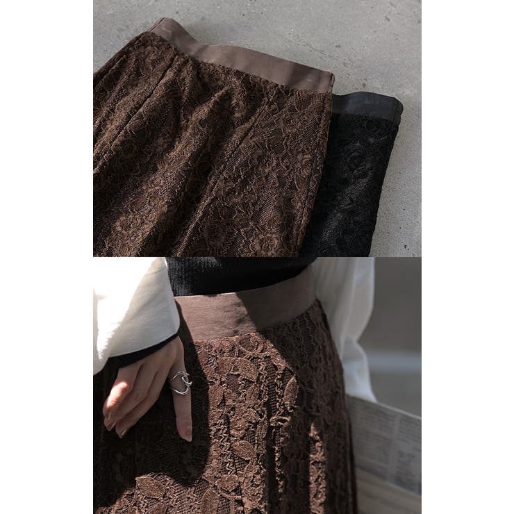 スカート ベロア レース | HUG.U | 詳細画像3 
