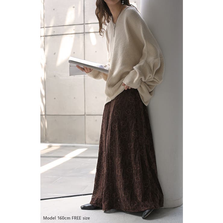 スカート ベロア レース | HUG.U | 詳細画像4 