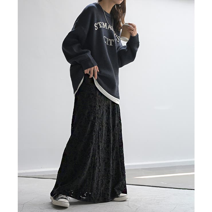 スカート ベロア レース | HUG.U | 詳細画像9 