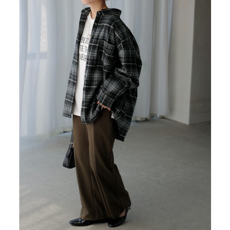 スモークグレー | シャツ 綿100％ ネルシャツ | HUG.U