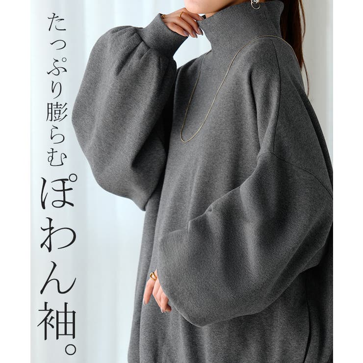 スウェット 裏シャギー タートルネック | HUG.U | 詳細画像15 