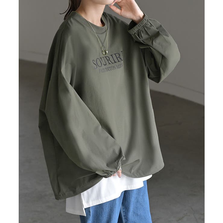 カーキ | トップス プルオーバー ナイロン | HUG.U