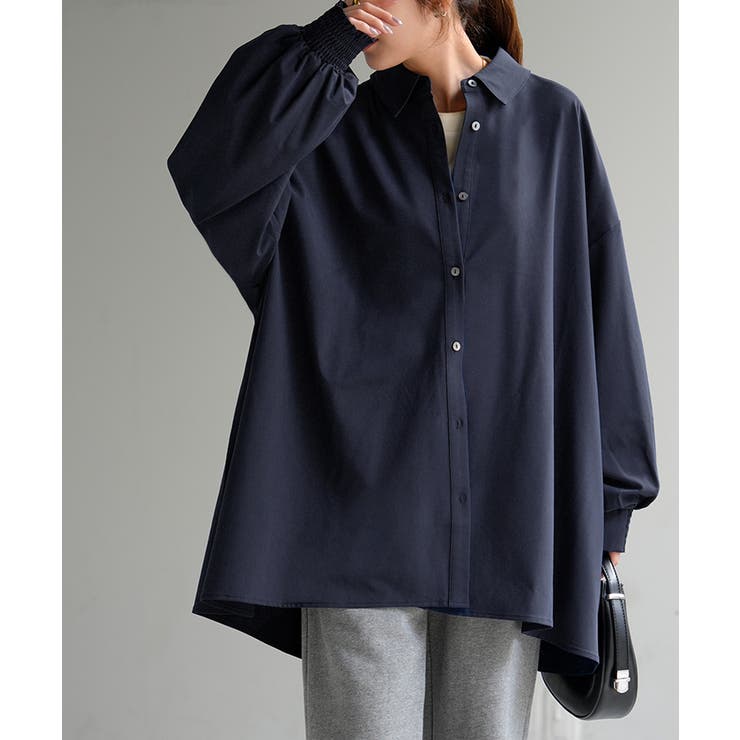 ネイビー | シャツ レディース バックシャン | HUG.U