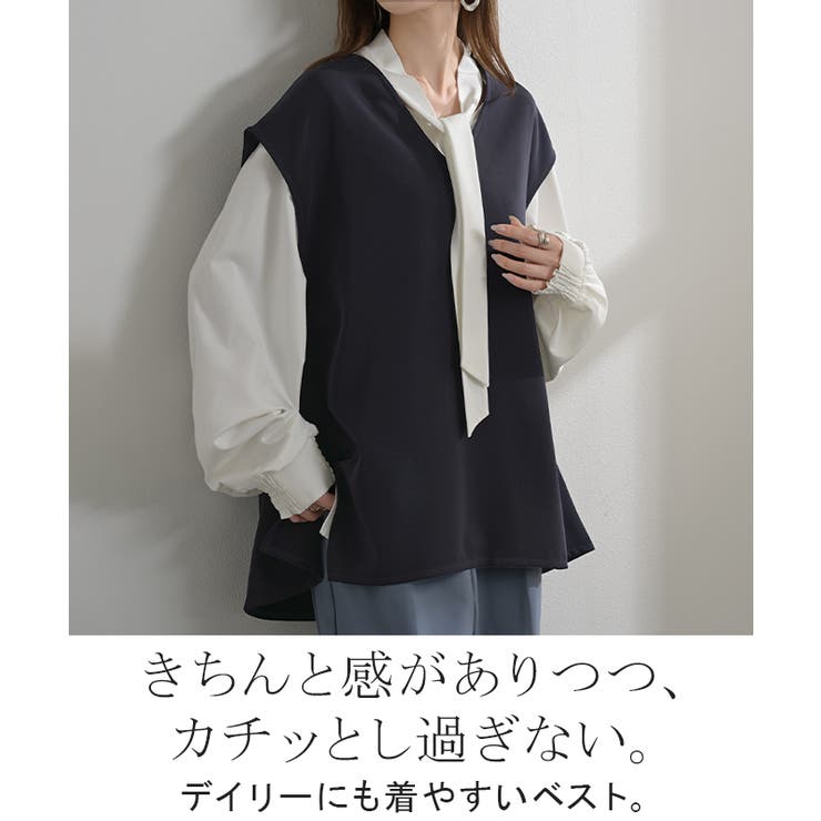 ベスト ジレ ロングベスト | HUG.U | 詳細画像2 