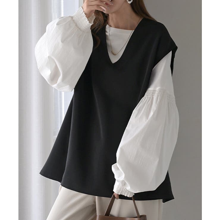 ブラック | ベスト ジレ ロングベスト | HUG.U