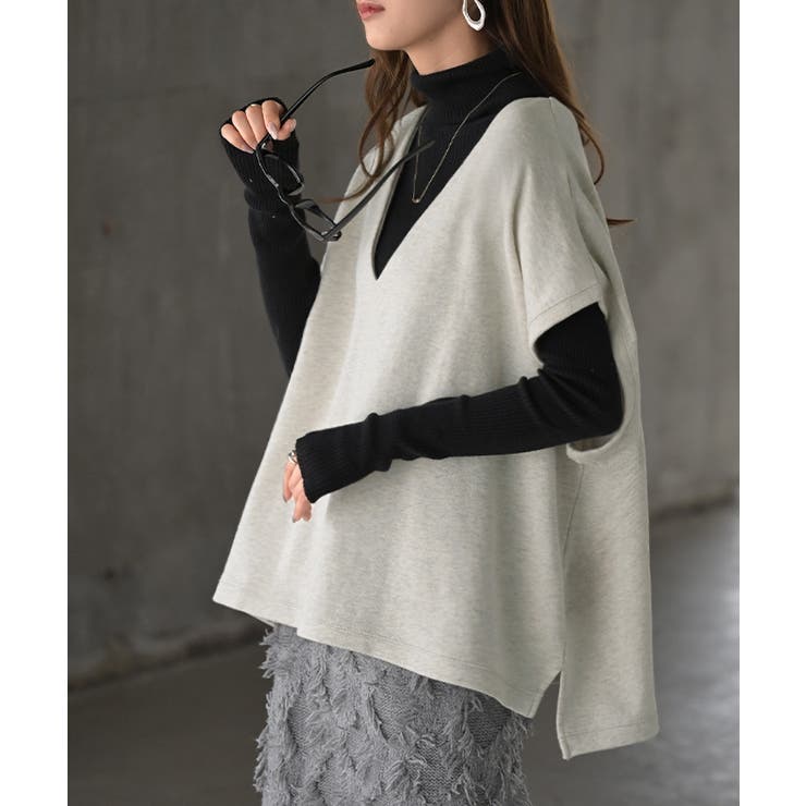 オートミール | ベスト 深V ウラケ | HUG.U