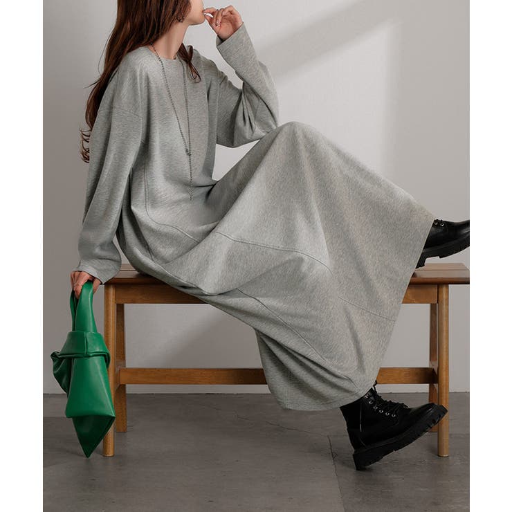 メランジグレー | ワンピース ワンピ ロング | HUG.U