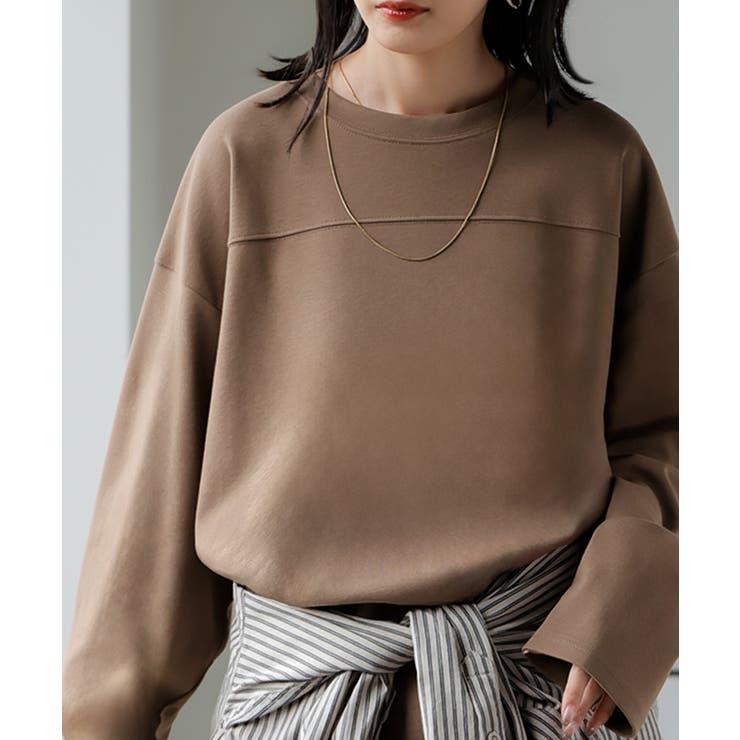 ブラウン | カットソー ロンT ポンチ | HUG.U