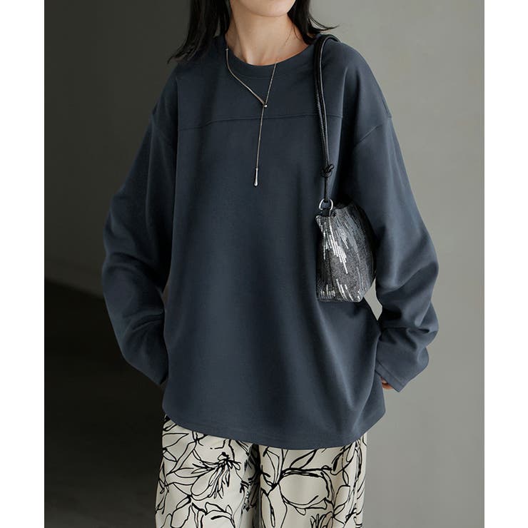 ネイビー | カットソー ロンT ポンチ | HUG.U