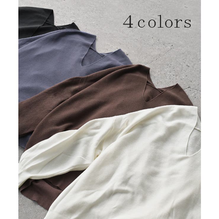 ニット Vネック コクーン | HUG.U | 詳細画像10 