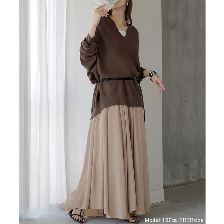 ニット Vネック コクーン | HUG.U | 詳細画像16 