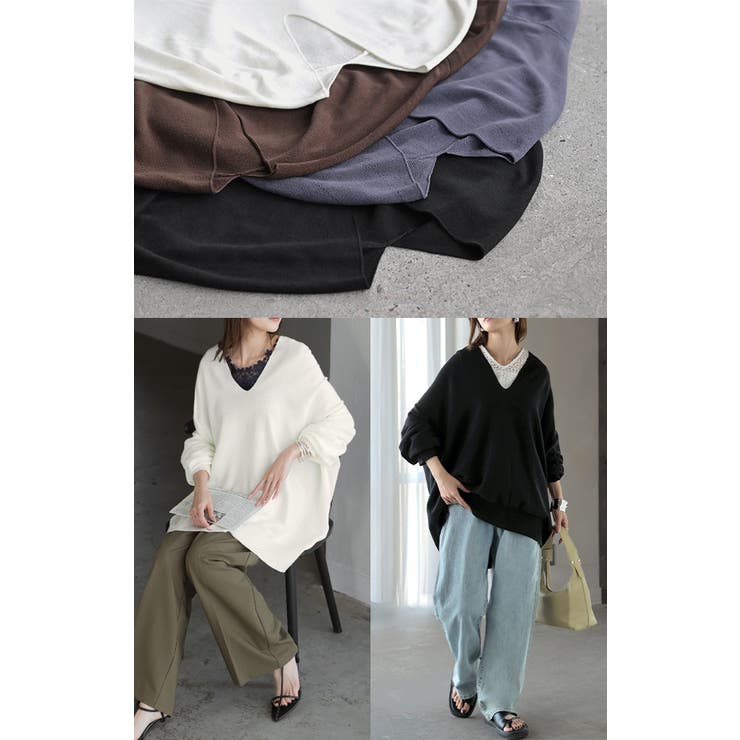 ニット Vネック コクーン | HUG.U | 詳細画像18 