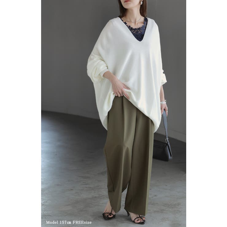 ニット Vネック コクーン | HUG.U | 詳細画像20 