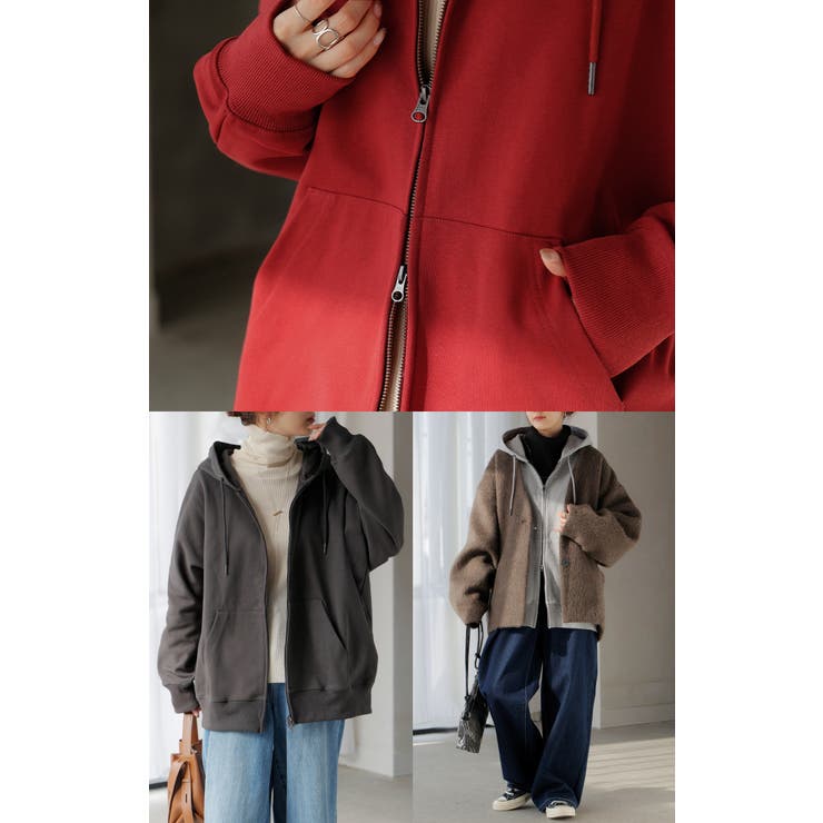 パーカー ドルマン ダブルジップ | HUG.U | 詳細画像18 