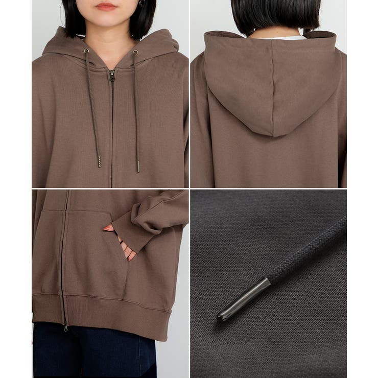 パーカー ドルマン ダブルジップ | HUG.U | 詳細画像23 